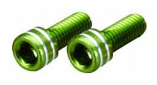 Набор болтов XON, 2шт для  флягодерж, зеленые M5x15. алюм, XSS-03 Green