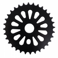 Звезда передняя TechTeam GS-Z127-32T 1/2"x1/8" 32T стальная, черная