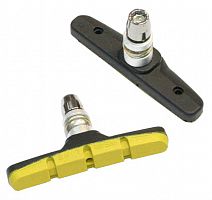 Колодки тормозные ASHIMA AP47V-T-AL для V-brake, 70мм. Чёрно-жёлтые