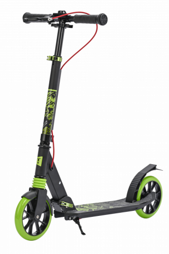 Самокат TT Delta black-green, черно-зеленый, 2024
