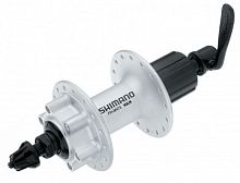 Втулка зад. Shimano M475, 32 отв, 8/9 ск, 6-болт, QR 166мм, сереб. лого Shimano, EFHM475BZSS5