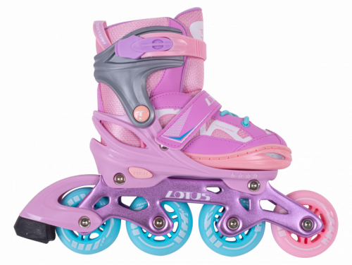 Роликовые коньки Lotus Pink, р.38-41 (L) розовые