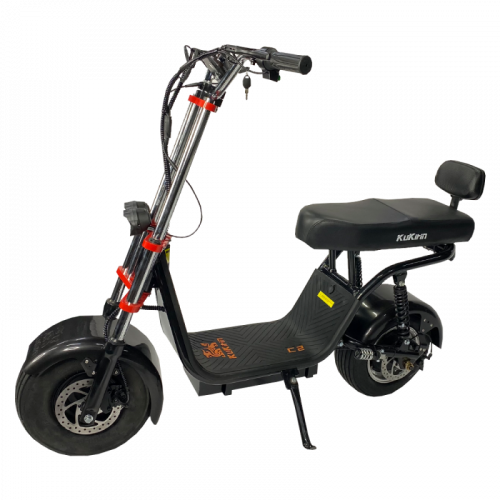 Электроскутер Kugoo Kirin C2, 1000w. 48v. 15 ah. цвет черный фото 2
