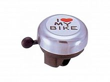 Звонок пластик. "I Love My Bike" цвет серебристый, Китай