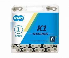 Цепь КМС K1 NARROW, 1 ск., 1/2x3/32"х112", серебр./чёрная, ZTB19234, 3202639-42