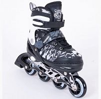 Роликовые коньки Tiggo р.38-41 (L) черно-белые