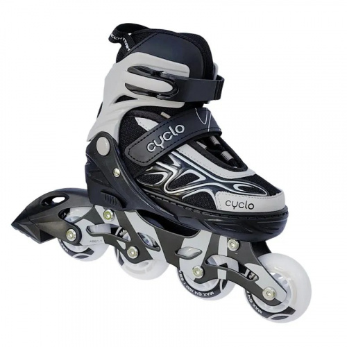 Роликовые коньки Cyclo р.34-37 (M) черно-серые