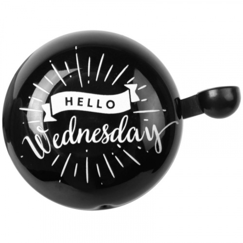 Звонок велосипедный "HELLO Wednesday", 50мм. YL 43, цвет черный