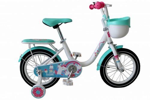 Велосипед TechTeam Melody 16" celadon, бирюзовый (сталь), 2024