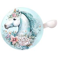 Звонок велосипедный "Unicorn", 50мм. YL 43, "Единорог" цвет бирюзовый
