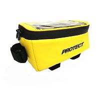 Сумка на раму с отдел. для смартфона, р-р 19х9х10 см, цвет желтый, PROTECT, 555-544