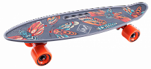 Пенниборд пластиковый Fishboard 23 print (mini) серый