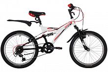 Велосипед NOVATRACK 20" DART 6-скор. черно-белый, TY21/RS35/SG-6SI, Shimano