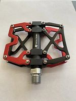 Педали TechTeam TT-925  9/16" черно-красные, алюм, со съемными шипами, 1 пром. подш,+ 1 DU-