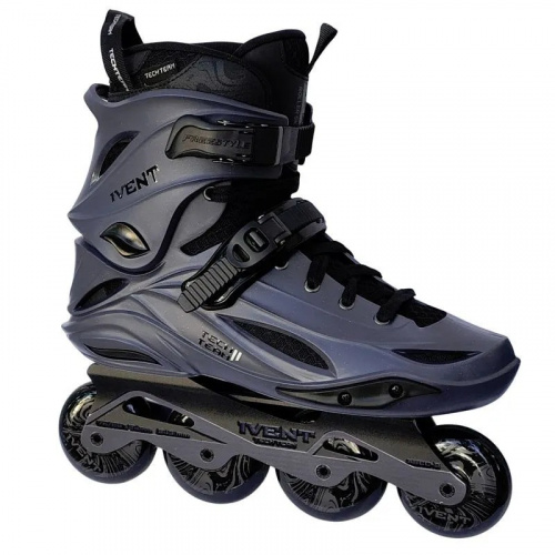Роликовые коньки Ivent р.42-44 (XL) черно-серые