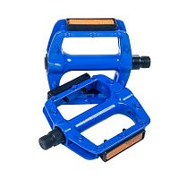 Педали 4BIKE M503BLU, синие, 118х112х25 мм, шар. подш, алюм. со смен. шип. ARV-M503BLU