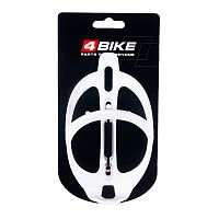 Флягодержатель 4BIKE 045, пластик белый, ARV000278