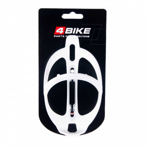 Флягодержатель 4BIKE 045, пластик белый, ARV000278
