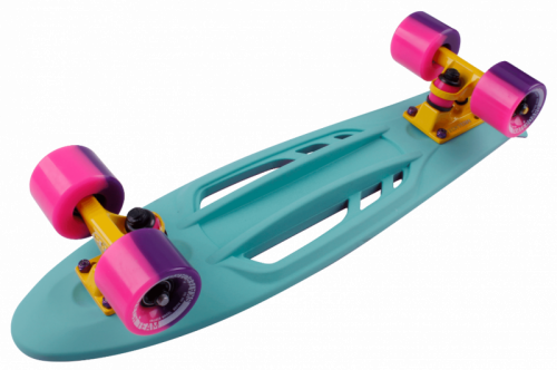 Пенниборд Shark 22 пластиковый pink/sea blue фото 2