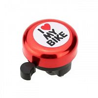 Звонок пластик. "I Love My Bike" цвет красный, Китай