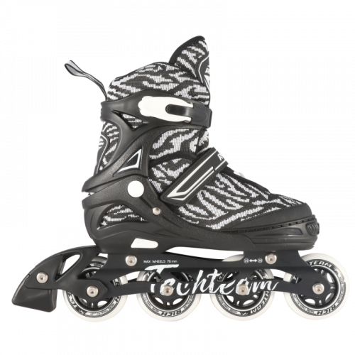 Роликовые коньки Mizou р.31-34 (S) черно-белые