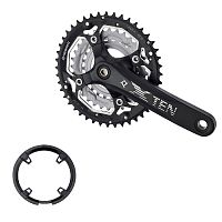 Шатуны PROWHEEL TEN-851, 170мм матовый чёр. звёзды 44-32-24T ал. CNC/сталь, ZTB20766