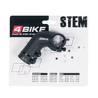 Вынос руля "4BIKE", алюм, TDS-C614, L:40, R:+30°, D:25.4мм, чёрный, ARV-ST-C614-403025B