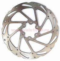 Ротор Tektro TR160-52, Ø160мм, толщ 1,8мм, нерж сталь, c 6 нерж болтами М5х10мм., без уп.