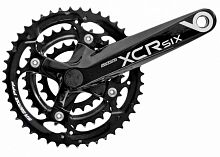Шатуны SUNTOUR CW14-XCR6-T418 SQ PB, 9 ск, 48х36x26T, 175mm, черные, без защ. звезды разборные.