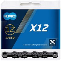 Цепь KMC X12, 12 скоростей, 126 зв. с замком, для 12ск., 3202639-12