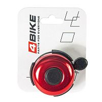 Звонок 4BIKE латунь, D-52мм, красный, ARV100024