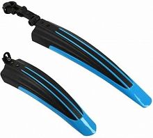 Крыло пер+зад. HN 10-1, 20"-26", черные с бирюзовыми вставками