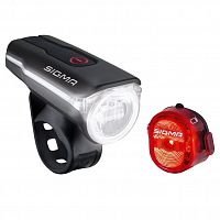 Фара и Мигалка SIGMA SPORT AURA 60 USB / NUGGET II с кабелем USB, NSI17750